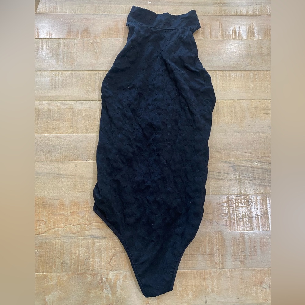 Intimate Free People Racerback turtleneck bodysuit halter top thong